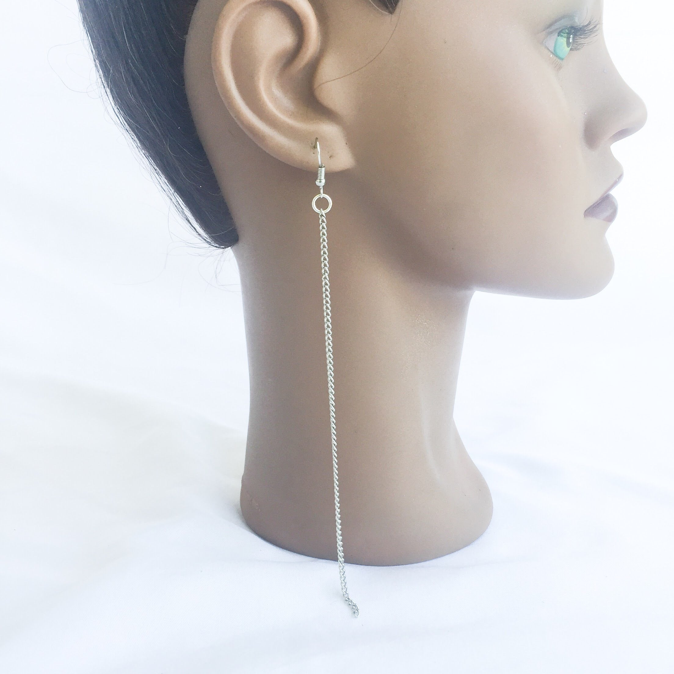 Menzi Leather & Chain Earrings